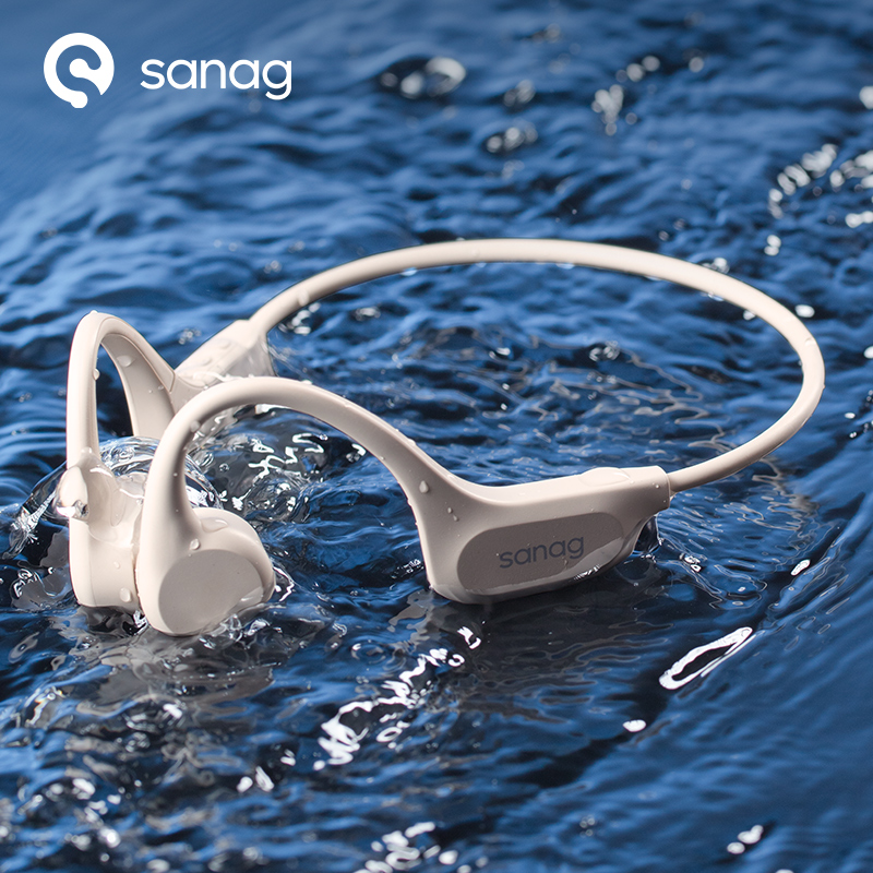 Bone Conduction Running Headphones - 사낙 B60S IPX8 방수 블루투스 헤드폰