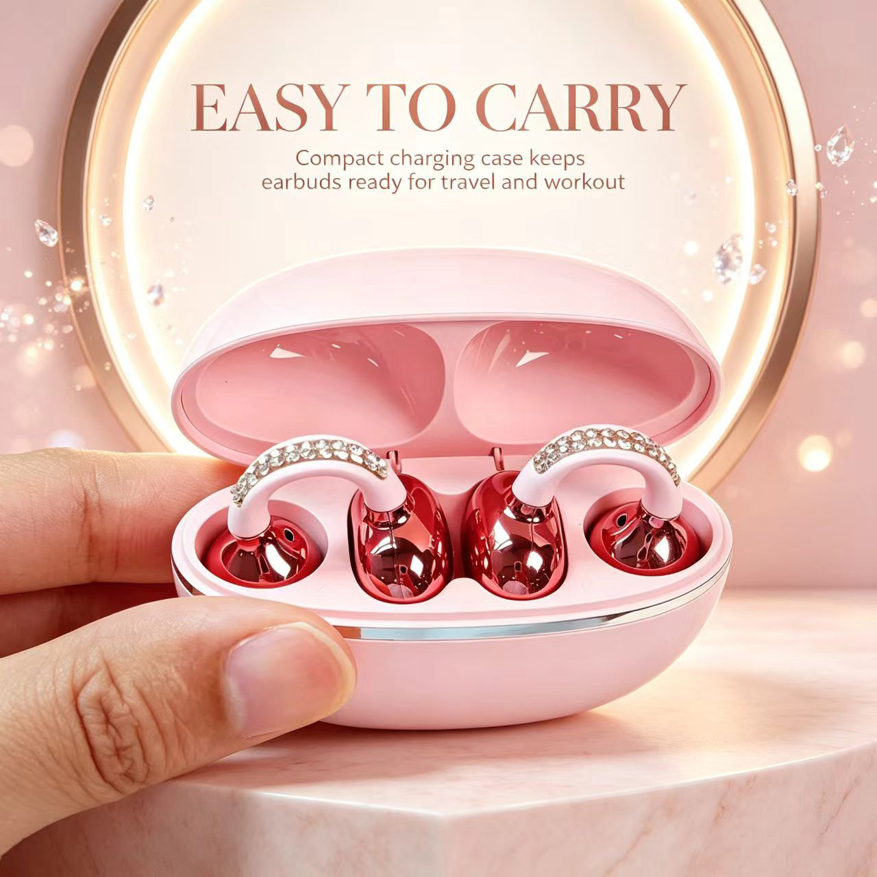 라인스톤 오픈형 이어클립 무선 이어버드 블루투스 5.4 - Open Ear Air Conduction Headphones 리뷰 및 가격