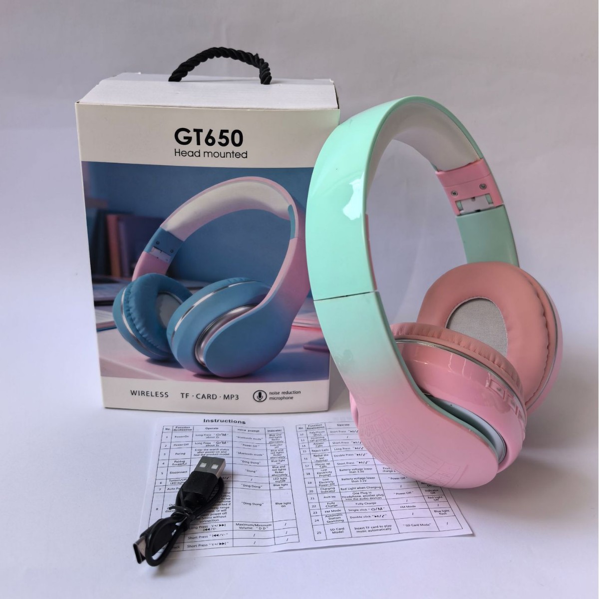 GT650 귀여운 고양이 귀 모양 블루투스 5.0 헤드 - Cat Ear Bluetooth Headset Led 리뷰 및 가격