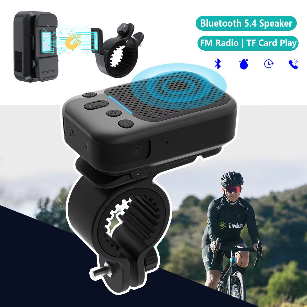 미니 바이크 무선 스피커 블루투스 5.4 휴대용 FM  - Portable Bluetooth Speaker Waterproof Ipx7 리뷰 및 가격