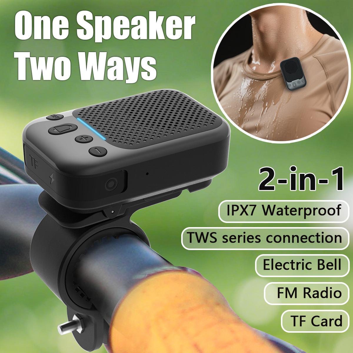 미니 바이크 무선 스피커 블루투스 5.4 휴대용 FM  - Portable Bluetooth Speaker Waterproof Ipx7 리뷰 및 가격