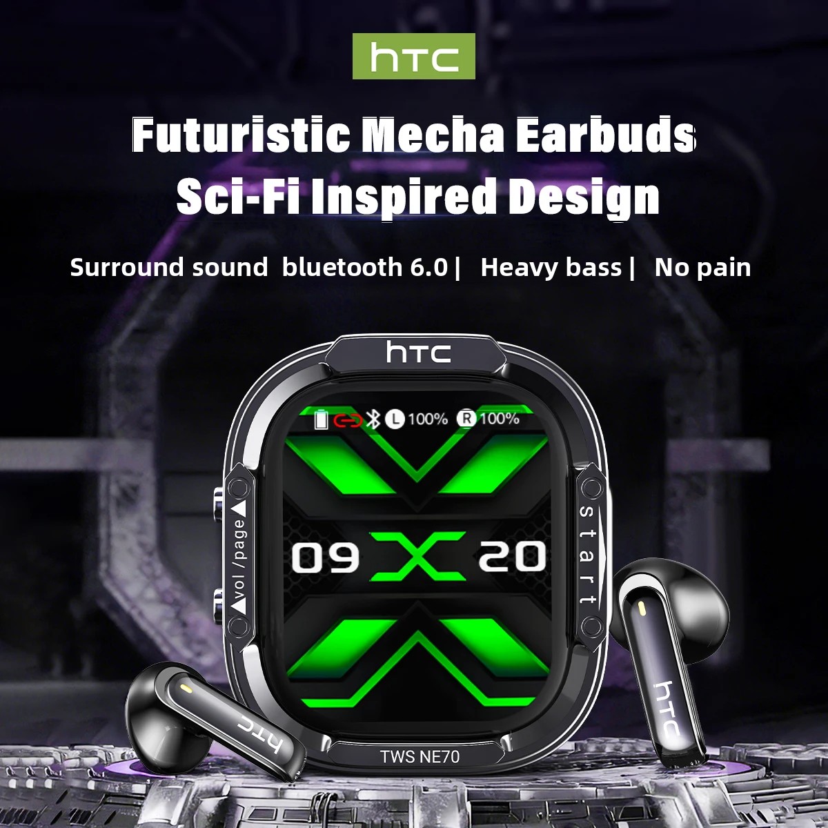 HTC NE70 블루투스 V6.0 헤드폰 스마트 터치스 - Type C Wired Earphones With Mic 리뷰 및 가격