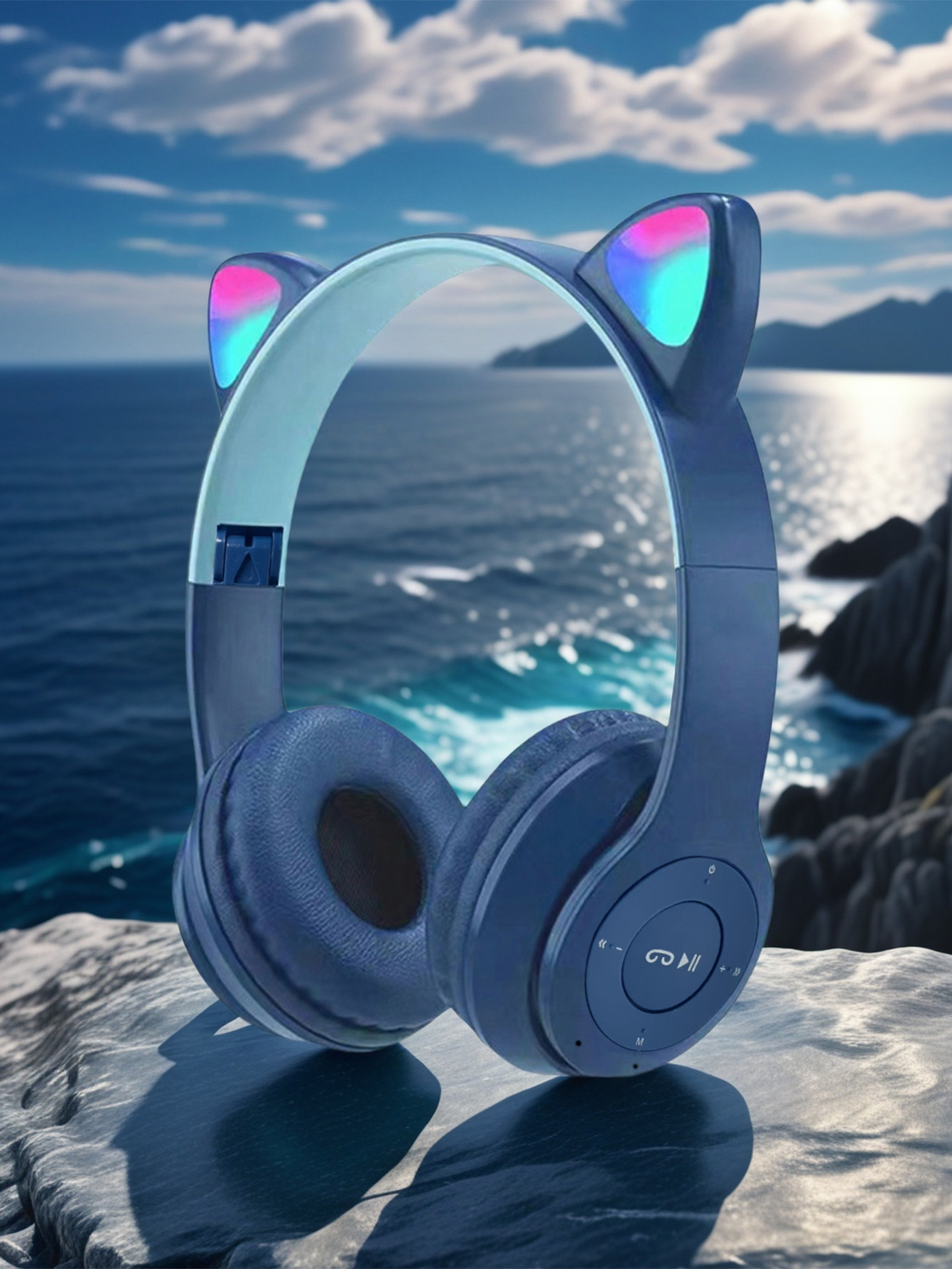 P47M 고양이 귀 모양 헤드폰, RGB 컬러 LED  - Cat Ear Bluetooth Headset Led 리뷰 및 가격